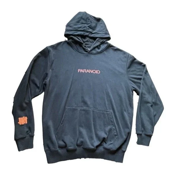 NEW Anti Social Social Club X Undefeated Paranoid Black Hoodie